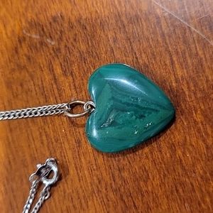 Malachite heart pendant